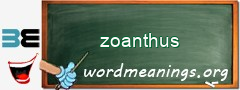 WordMeaning blackboard for zoanthus